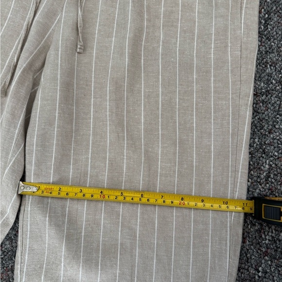 Land N Sea Women Coastal Grandma Core Wide Linen Blend Pants Beige Medium - Picture 2 of 7